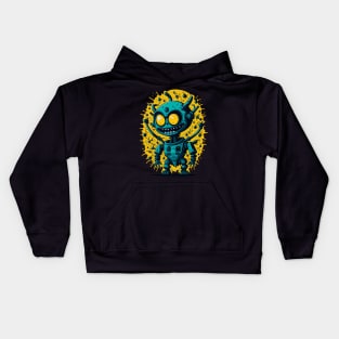 Robot with Evil Smile Kids Hoodie